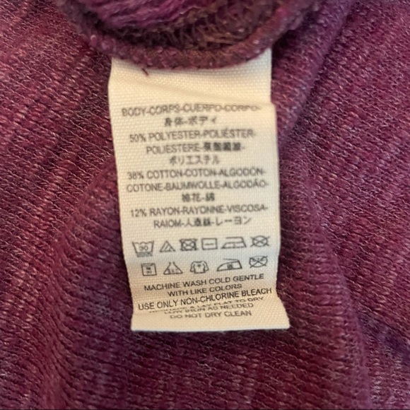 Free People Split Back Turtleneck in Plum. Size small - Picture 10 of 11